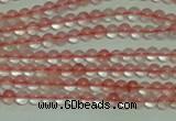 CTG154 15.5 inches 3mm round tiny cherry quartz beads wholesale