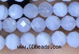 CTG1553 15.5 inches 4mm faceted round blue lace agate beads