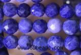 CTG1556 15.5 inches 4mm faceted round sapphire gemstone beads