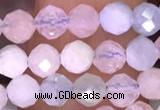 CTG1606 15.5 inches 4mm faceted round tiny morganite beads