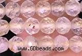 CTG1629 15.5 inches 5mm faceted round tiny golden rutilated quartz beads