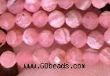 CTG1633 15.5 inches 3mm faceted round tiny rhodochrosite beads