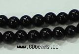 CTG18 15.5 inches 3mm round A grade tiny black agate beads