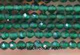 CTG2111 15 inches 2mm faceted round tiny quartz glass beads