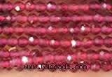 CTG2117 15 inches 2mm faceted round tiny quartz glass beads