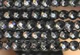 CTG2125 15 inches 2mm,3mm & 4mm faceted round hematite gemstone beads