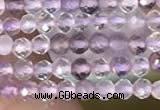 CTG2127 15 inches 2mm,3mm faceted round purple fluorite gemstone beads