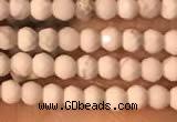 CTG2148 15 inches 2mm,3mm & 4mm faceted round white howlite beads