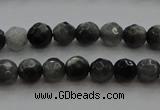 CTG216 15.5 inches 3mm faceted round tiny eagle eye jasper beads