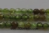 CTG219 15.5 inches 3mm faceted round tiny green garnet beads