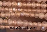 CTG2247 15 inches 2mm faceted round natural sunstone beads