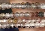 CTG2257 15 inches 2mm faceted round Multicolor rutilated quartz beads