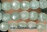 CTG2521 15.5 inches 4mm faceted round green aventurine beads