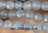 CTG2530 15.5 inches 4mm faceted round agate beads wholesale