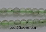 CTG255 15.5 inches 3mm round tiny green rutilated quartz beads