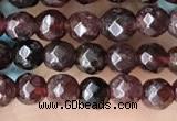 CTG3593 15.5 inches 4mm faceted round garnet beads wholesale