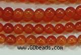 CTG37 15.5 inches 2mm round grade A tiny red agate beads wholesale