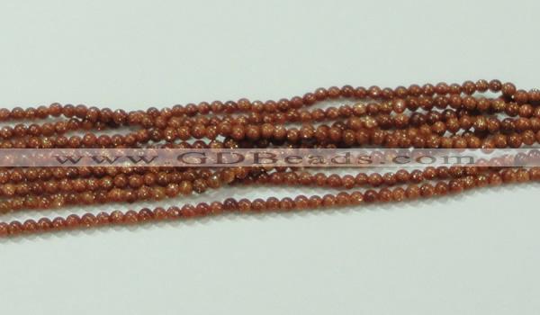 CTG40 15.5 inches 2mm round tiny goldstone beads wholesale