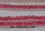 CTG402 15.5 inches 2mm faceted round tiny dyed candy jade beads