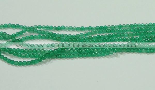 CTG42 15.5 inches 2mm round grade A tiny green agate beads wholesale