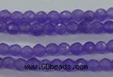 CTG421 15.5 inches 3mm faceted round tiny dyed candy jade beads