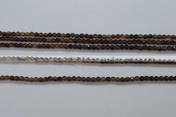 CTG425 15.5 inches 2mm faceted round tiny agate gemstone beads