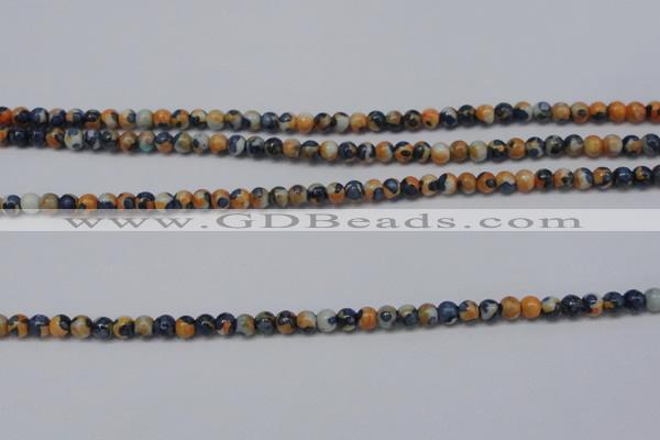 CTG452 15.5 inches 3mm round tiny dyed rain flower stone beads