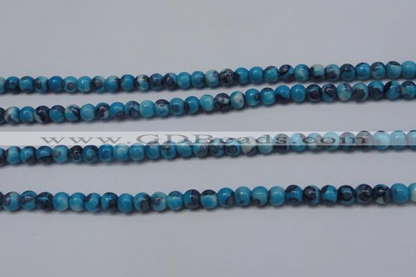 CTG454 15.5 inches 3mm round tiny dyed rain flower stone beads