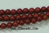 CTG48 15.5 inches 2mm round tiny red brick beads wholesale