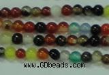 CTG50 15.5 inches 2mm round tiny multi-color agate beads wholesale