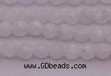 CTG506 15.5 inches 4mm faceted round tiny white moonstone beads