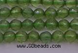 CTG512 15.5 inches 4mm faceted round tiny green apatite beads