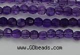 CTG553 15.5 inches 4mm faceted round tiny amethyst beads