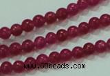 CTG57 15.5 inches 2mm round tiny dyed white jade beads wholesale