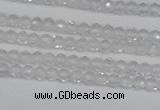 CTG600 15.5 inches 2mm faceted round white crystal beads