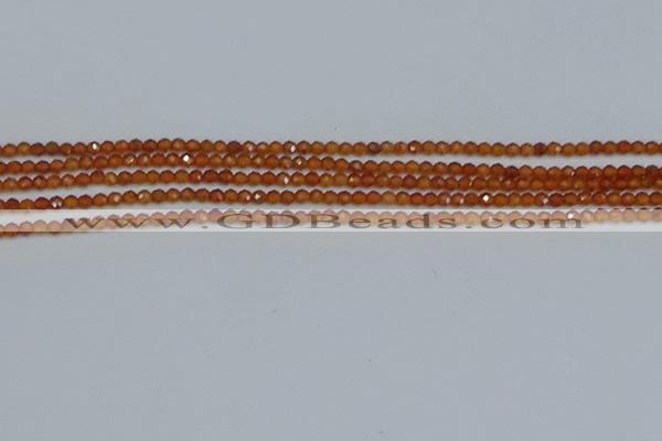 CTG615 15.5 inches 2mm faceted round orange garnet beads