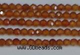 CTG616 15.5 inches 3mm faceted round orange garnet beads