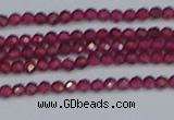 CTG617 15.5 inches 2mm faceted round mozambique red garnet beads