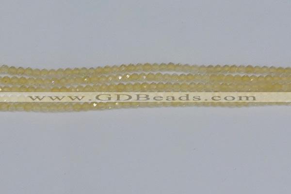 CTG624 15.5 inches 3mm faceted round citrine gemstone beads