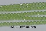 CTG629 15.5 inches 2mm faceted round peridot gemstone beads