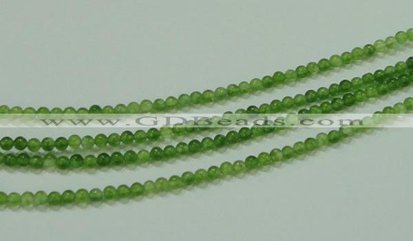 CTG63 15.5 inches 2mm round tiny dyed white jade beads wholesale