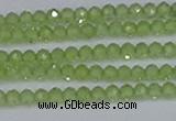 CTG630 15.5 inches 3mm faceted round peridot gemstone beads