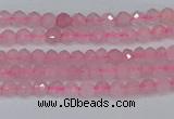 CTG635 15.5 inches 2mm faceted round Madagascar rose quartz beads