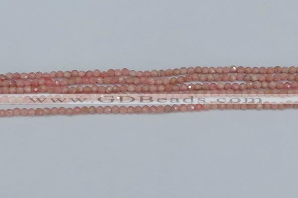 CTG654 15.5 inches 3mm faceted round Argentina rhodochrosite beads