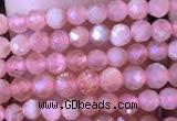 CTG716 15.5 inches 3mm faceted round tiny rhodochrosite beads