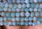 CTG764 15.5 inches 2mm faceted round tiny amazonite gemstone beads