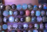 CTG791 15.5 inches 3mm faceted round tiny chrysocolla beads