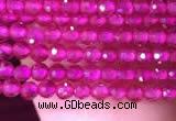 CTG807 15.5 inches 2mm faceted round tiny red corundum beads