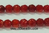 CTG82 15.5 inches 3mm faceted round tiny red agate beads wholesale