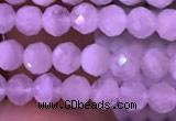 CTG833 15.5 inches 5mm faceted round tiny white moonstone beads